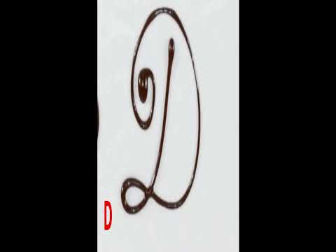 Learn how to draw the letter D with chocolate on different styles on your cakes shorts