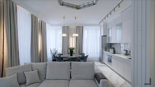 Реализация проекта. Квартира 110 m²Москва, ЖК Вест Гарден. Нео -классицизм.