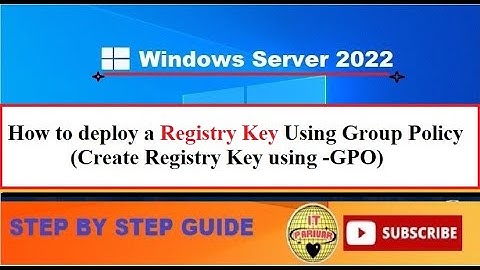 how to create Registry Key using Group Policy || Create Registry Key for Multple users using GPO
