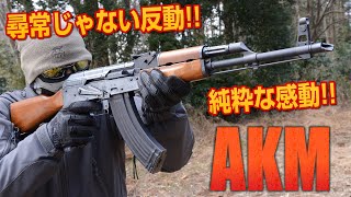 尋常じゃない反動!! AKM ボルト エアガン レビュー