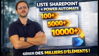 Optimiser Power Automate pour traiter 100 000+ lignes SharePoint