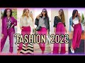 LOOKS con PANTALONES en COLOR MAGENTA 🤩 COMBINACIONES de ROPA 2023