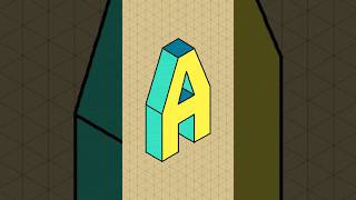 How to Draw 3D Letter "A" in Isometric grid ✅ #drawing #satisfying #isometric