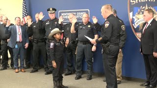 013122 10-YEAR-OLD CANCER PATIENT SWORN IN BY MONTGOMERY COUNTY LAW ENFORCEMENT AGENCIES