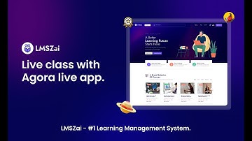 Live class with Agora live app| LMSZai | Learning Management System.