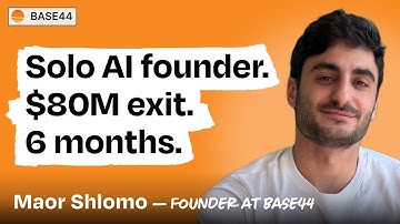 Solo founder, $80M exit, 6 months: The Base44 bootstrapped startup success story | Maor Shlomo