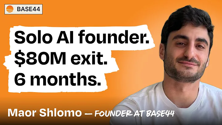 Solo founder, $80M exit, 6 months: The Base44 bootstrapped startup success story | Maor Shlomo thumbnail