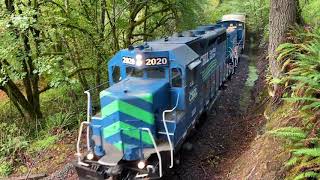 Coos Bay Rail NEW Paint scheme First Run!
