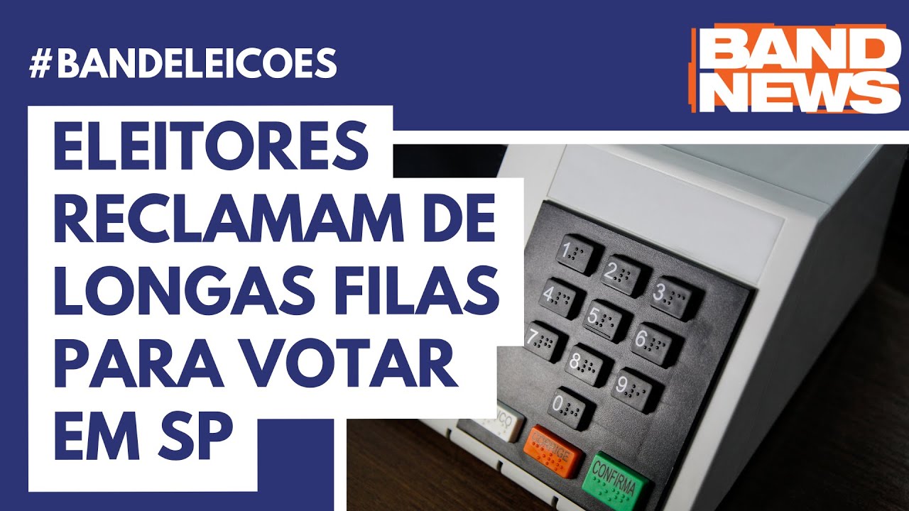 Eleitores reclamam de longas filas para votar em SP