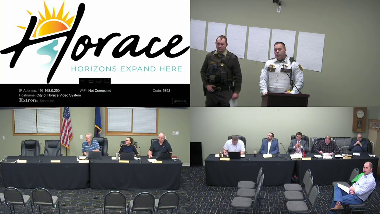 Horace City Council Dec 16, 2019 YouTube