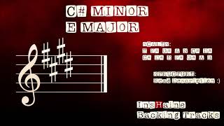 pop-rock jam track c# minor/e major (relative aeolian/ionian) 80 bpm || inshaine backing tracks