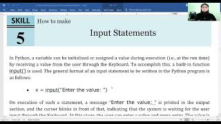 Simplified Python [Skill 5] How to Write Input Statements | Urdu | Hindi