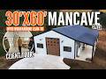 30x60 Fully Custom Mancave Shell | Metal Building Tour & Client Story | WolfSteel Buildings