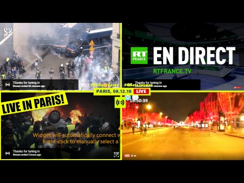 PARIS LIVE - GILETS JAUNES - 08-12-2018