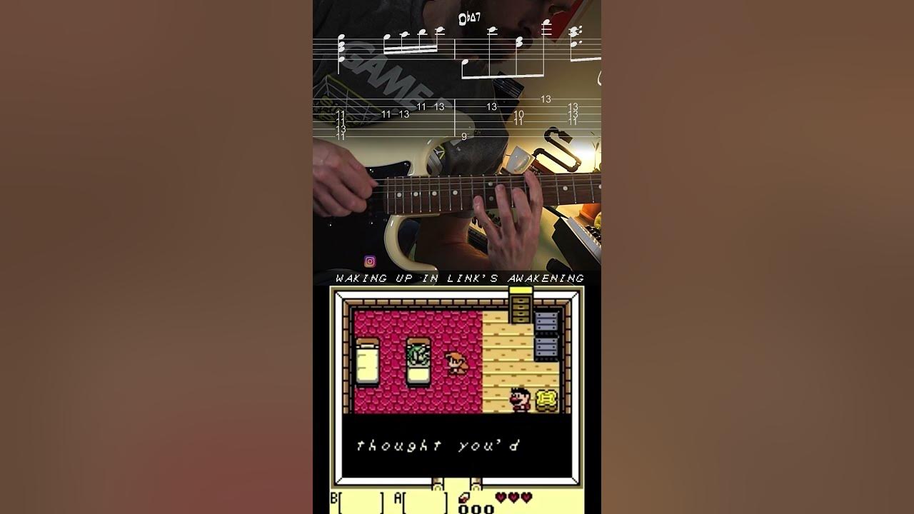 Waking Up in Link's Awakening  #zelda #guitartabs