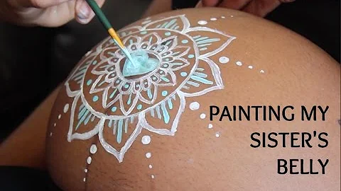 Mandala pregnancy belly painting - DayDayNews