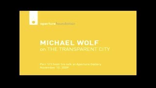 Michael Wolf's Talk