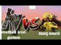 Mutant iron golem vs blazing monarch Minecraft bedrock Part 2 