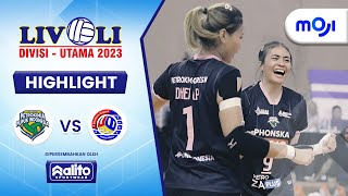Petrokimia GPI VS Bharata Muda 3-0 | Highlight Livoli Divisi Utama 2023 Putri | Moji