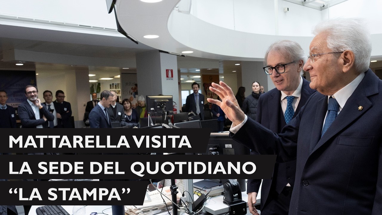 Mattarella a Torino visita la sede del quotidiano “La Stampa”