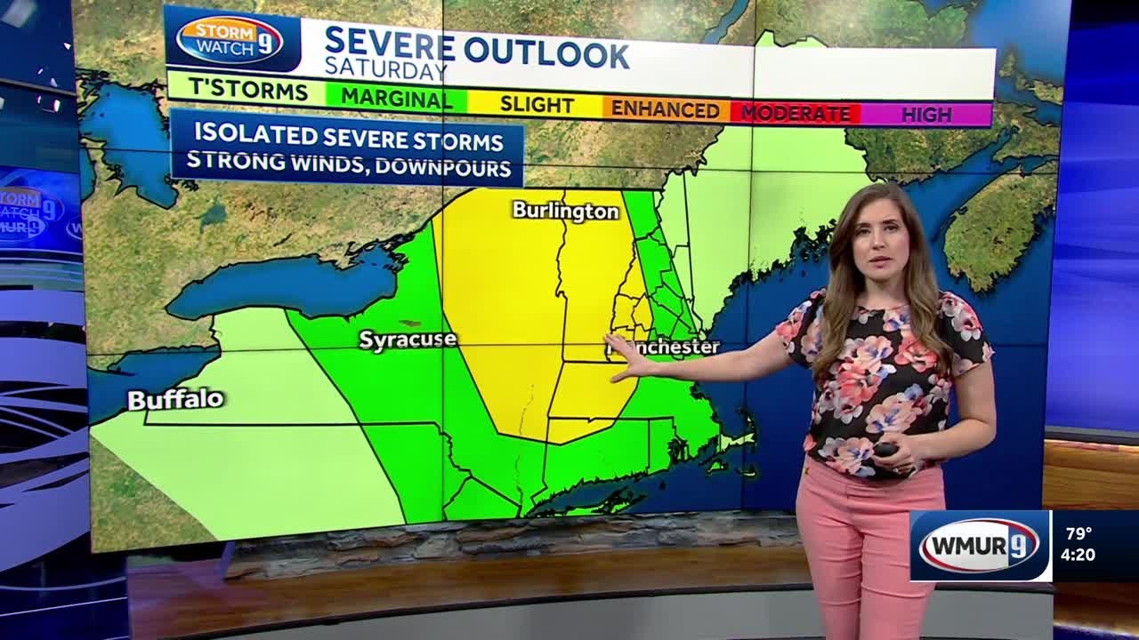 Isolated severe storms possible Saturday - YouTube