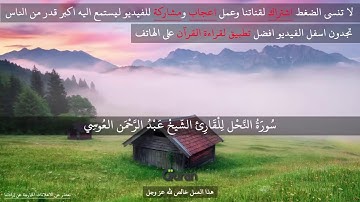 سورة النحل عبد الرحمن العوسي تلاوة خاشعة   Abd rahman al Ossi Sourate al nahl