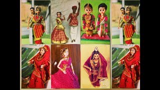 DIY/Indian Barbie dolls collection/traditional Barbie dolls makeover ideas...