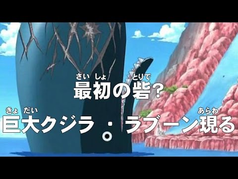 アニメonepiece ワンピース 第62話 あらすじ 最初の砦 巨大クジラ ラブーン現る Youtube