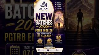 PGTRB ENGLISH | Test Batch | Agam Academy