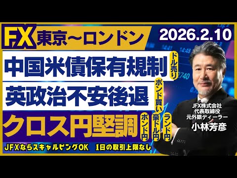 【為替】2/10 中国の米債保有規制報道で海外時間はドル売り継続/スターマー英首相求心力回復でポンド買い/クロス円堅調など。