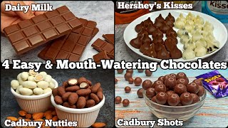 How to Make Your Favorite Chocolate Treats : Dairy Milk Bar,Hershey's Kisses,Cadbury Shots & Nutties