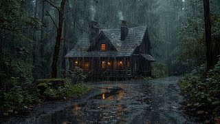 Relieve Stress and Fall Asleep in 5 Minutes with Heavy Rain in the Forest | Rain Sounds for Sleeping