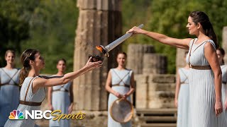 It's lit: Beijing torch relay begins with ceremony in Olympia | NBC Sports