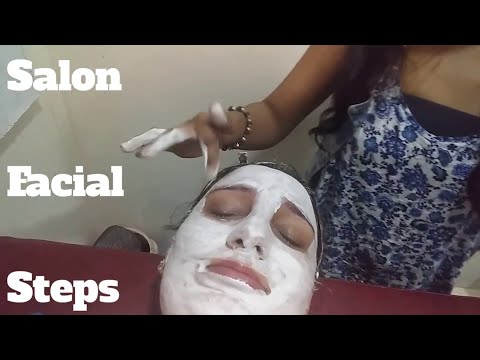 Facial step by step for oily and pimple acne skin with salon results