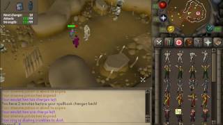 Jig at Jiggig. Beware of double agents! Equip a Rune spear, rune platelegs and any rune heraldic hel