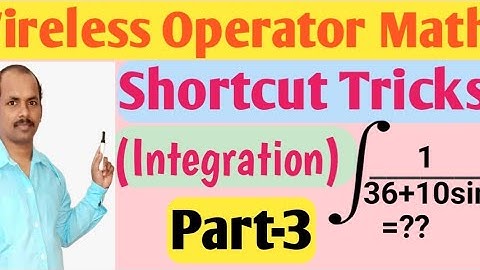 Wireless Operator Maths Short Tricks(Integration) | WBP Wireless Operator Final exam Preparation.
