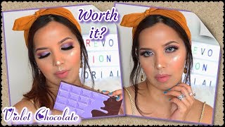 TESTING 💜 I HEART REVOLUTION VIOLET CHOCOLATE PALETTE  💜 SWATCHES , REVIEW | Filipina