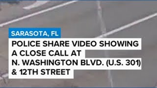 Red light camera catches close call at a Sarasota intersection