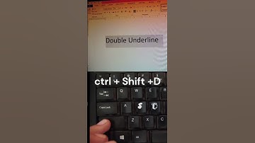 Shortcut Key for Double Underline in MS Word