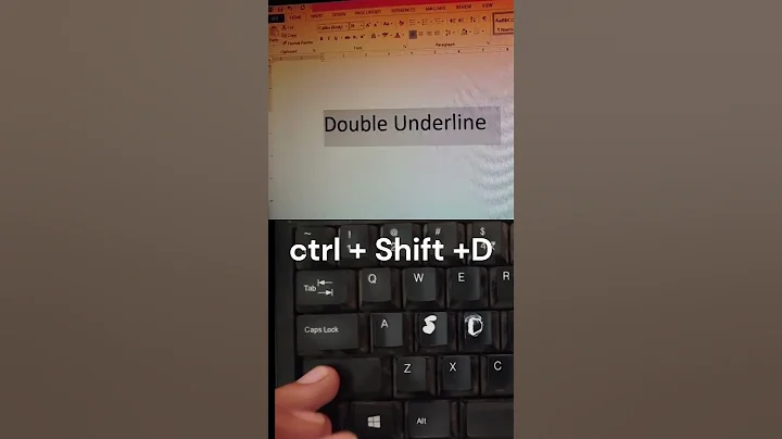 Shortcut Key for Double Underline in MS Word