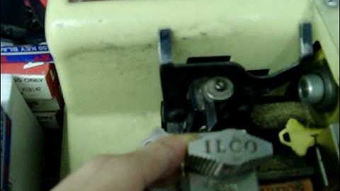 cutting a key on ilco key machine