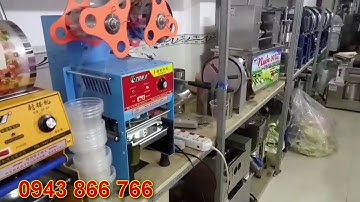 Máy dán miệng ly trà sữa, sinh tố,nước mía bán tự động ETON A9