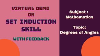Set Induction Skill of Microteaching for Subject Mathematics