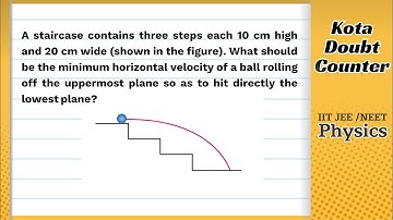 HCV: A staircase contains three steps each 10 cm high and 20 cm wide. What should be the minimum