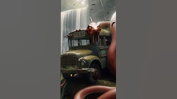 AI Natuurverkenning l Reizen Ontdekt l Python vs Bus #shorts #python #bus #short #amazing #wow