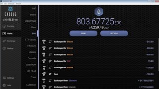 How to Transfer EOS Tokens from EXODUS to SimplEOS Mainet Wallet