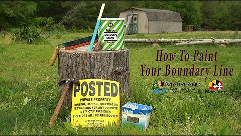 How To Paint Your Boundary Line - Maryland Department of Natural Resources