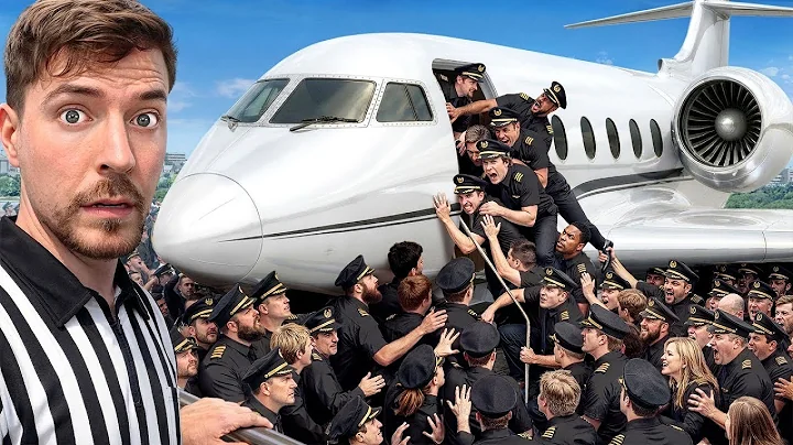 100 Pilots Fight For A Private Jet || #mrbeastnewvideo 