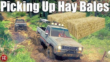 SpinTires MudRunner: Loading Up Hay Bales! Multiplayer with IR Part 1