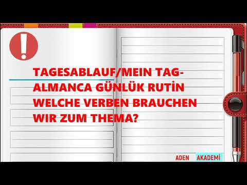 Almanca Günlük Rutin | Tagesablauf-Mein Alltag | 44.Bölüm
